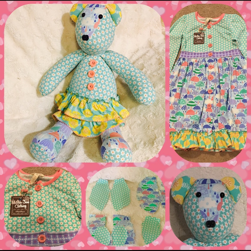 Bear made from outfit of choice. Matilda Jane.